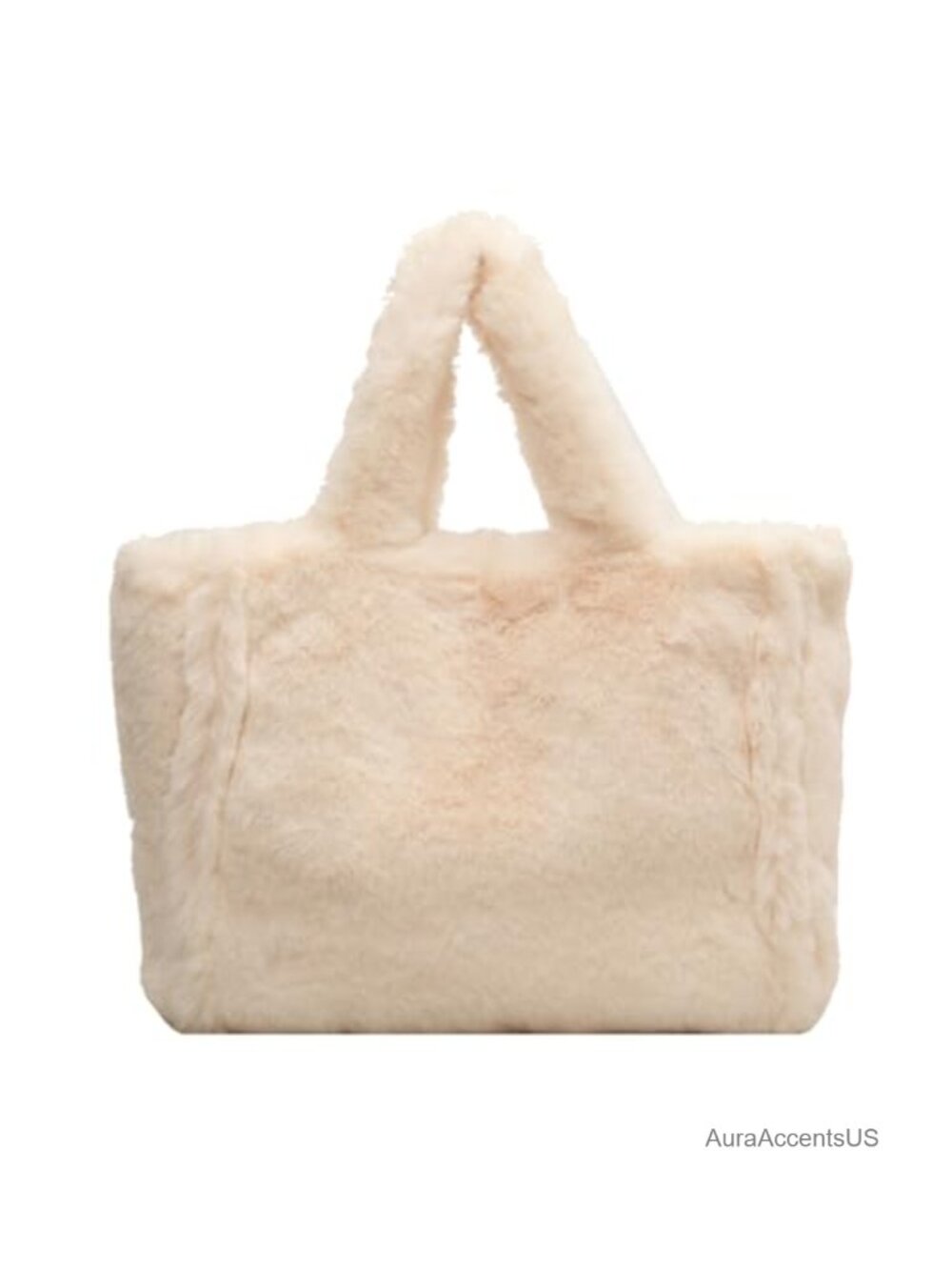 Faux Fur Fluffy Tote Bag Large Fuzzy Shoulder Handbag Plush Purse